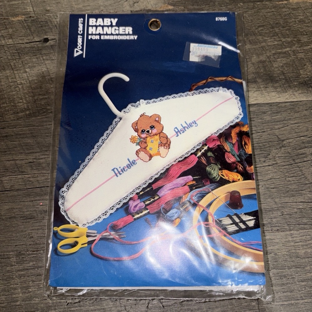 Vintage Vogart Crafts Baby Hanger for Embroidery Kit Stitch # 8760G